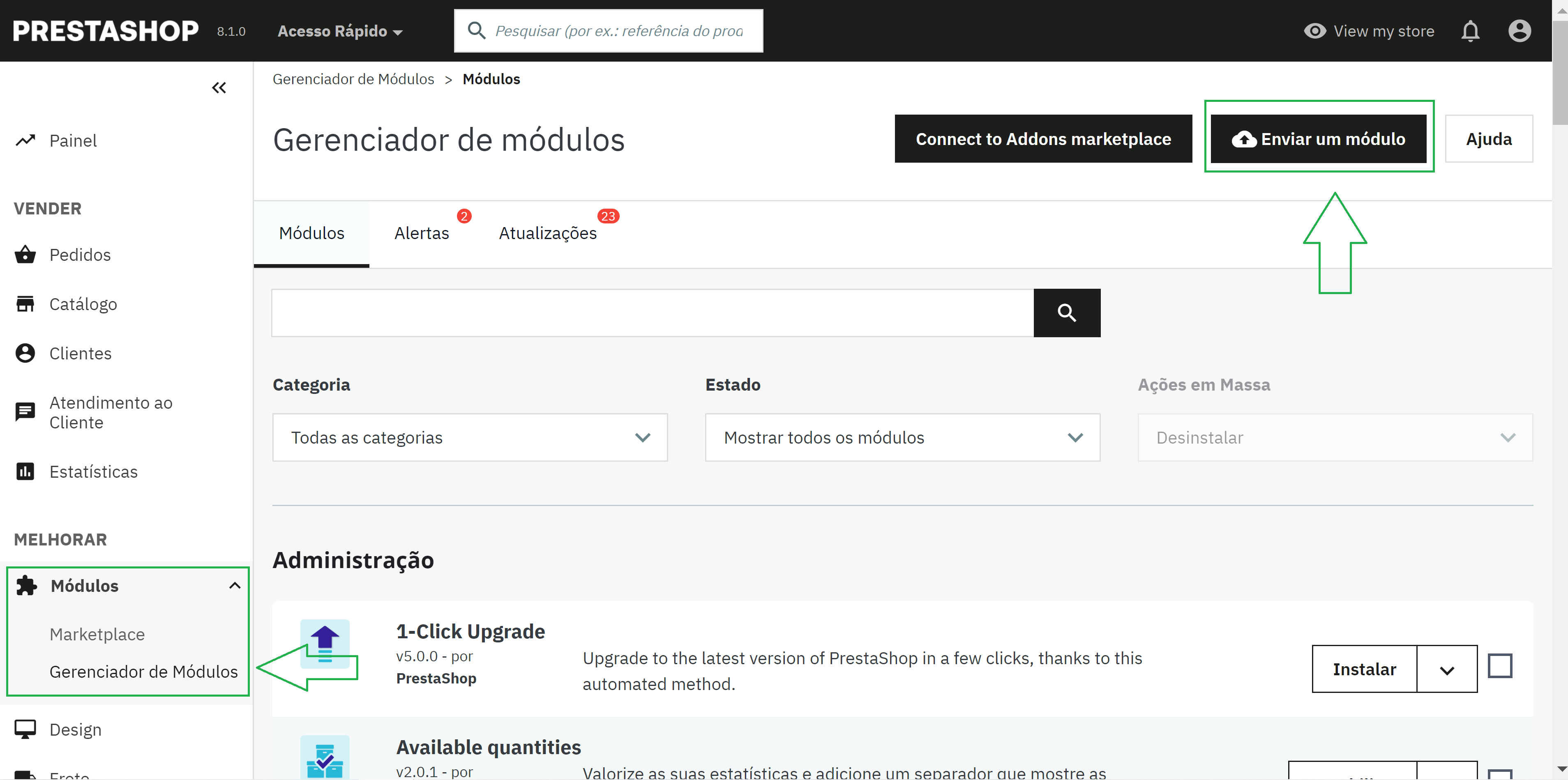 step 5 As a loggged user open your prestashop back-office